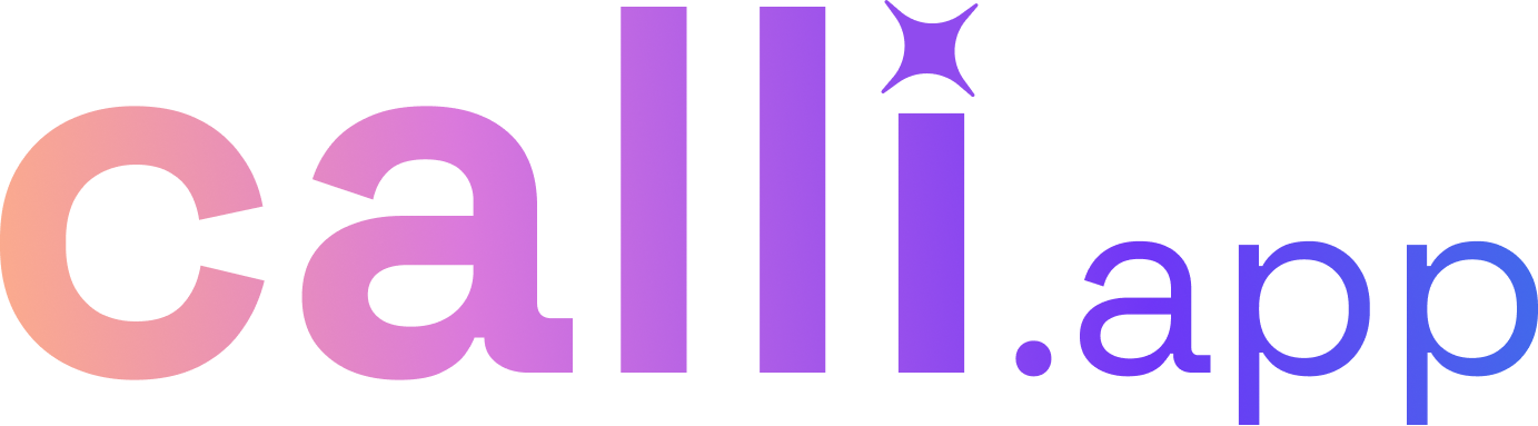 Logo da Calli.app, em degradê de rosa para roxo